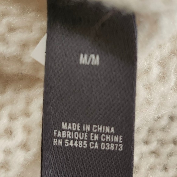 Aerie Fair Isle Turtleneck Sweater Red Cream Pink Soft‎ Oversized Slouchy Medium - Picture 7 of 12